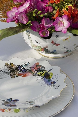 portugalska porcelana królewska Vista Alegre kolekcja Butterfly Parade,